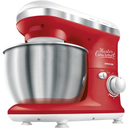 Sencor – Küchenroboter mit Edelstahlschüssel 600W/230V rot