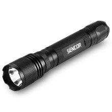 Sencor – LED-Aluminium-Taschenlampe LED/5W/6xAA IP44 schwarz