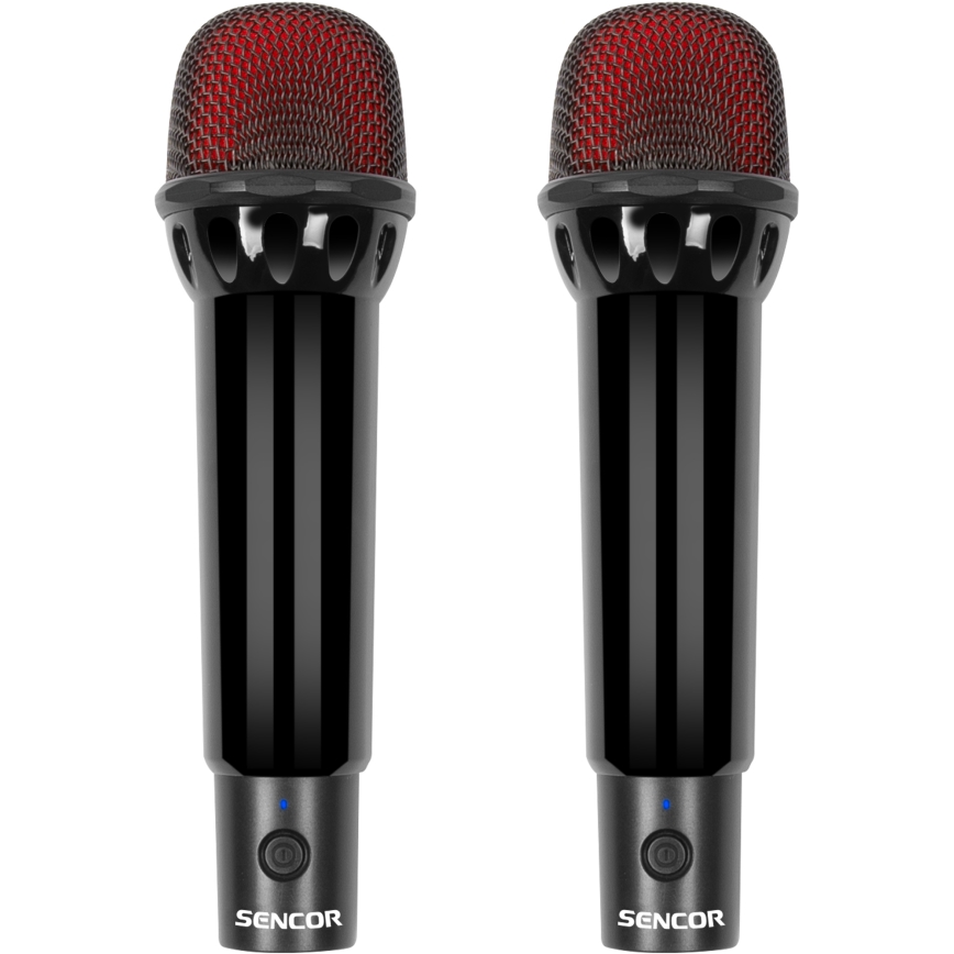 Sencor - LED-Lautsprecher mit kabellosen Mikrofonen 4000 mAh + 2x 1200 mAh