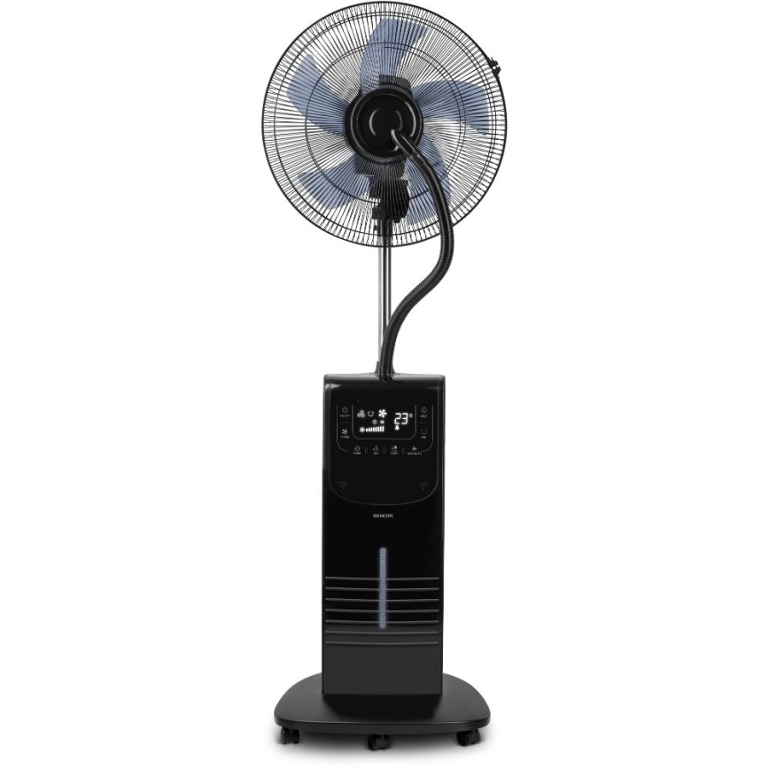 Sencor - Luftkühler mit Wassersprüher 90W/230V schwarz + Fernbedienung