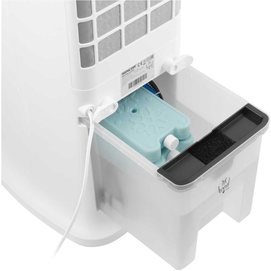 Sencor - Mobiler Smart-Luftkühler 60W/230V Wi-Fi weiß + Fernbedienung