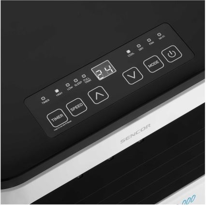 Sencor - Mobiles Smart-Klimagerät 3in1 mit komplettem Zubehör 1050W/230V 10000 BTU Wi-Fi + Fernbedienung