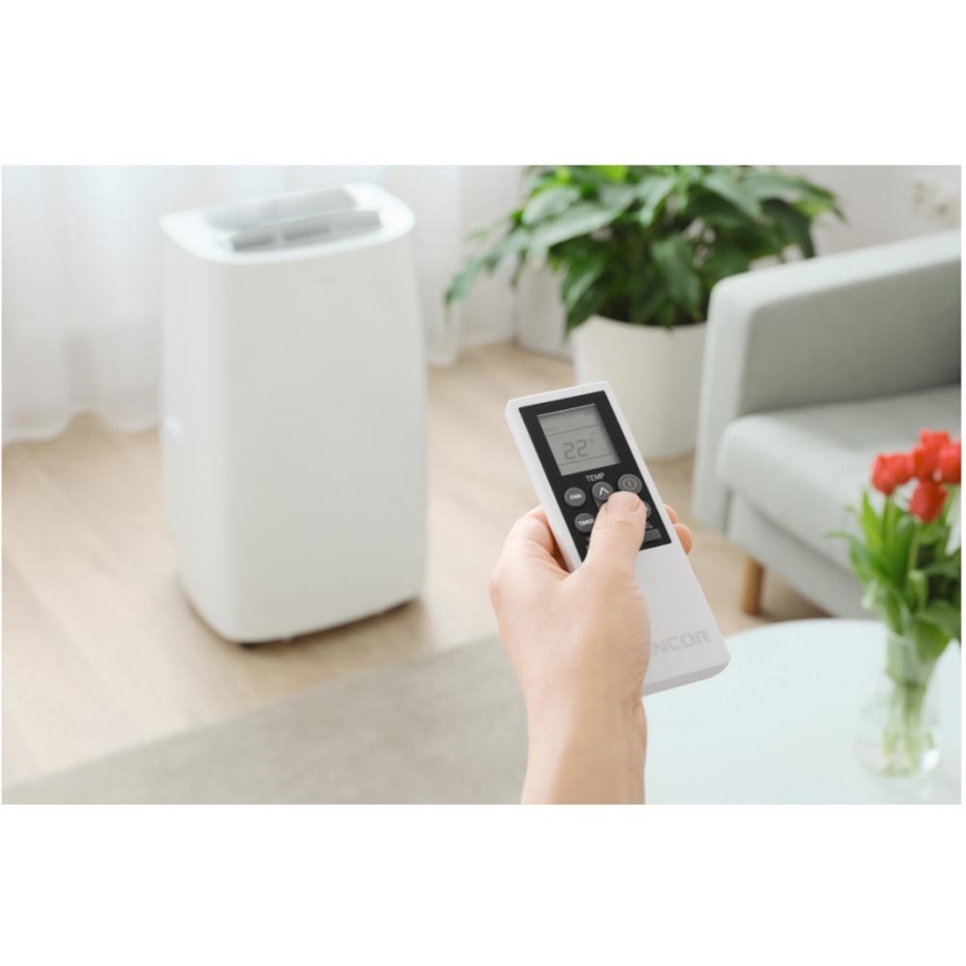 Sencor - Mobiles Smart-Klimagerät 3in1 mit komplettem Zubehör 1700W/230V 16000 BTU Wi-Fi + Fernbedienung