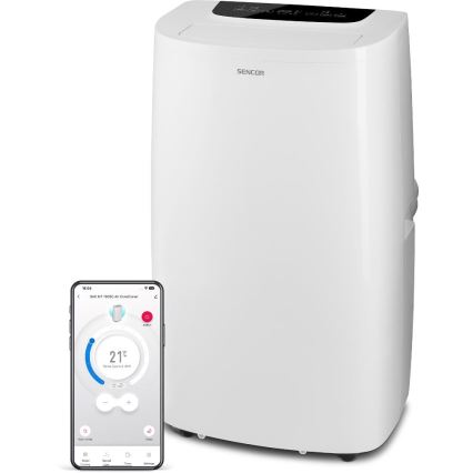 Sencor - Mobiles Smart-Klimagerät 3in1 mit komplettem Zubehör 1700W/230V 16000 BTU Wi-Fi + Fernbedienung
