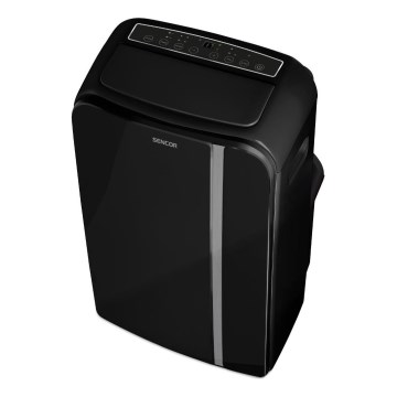Sencor - Mobiles Smart-Klimagerät 3in1 mit komplettem Zubehör 1450W/230V 12000 BTU Wi-Fi schwarz + Fernbedienung