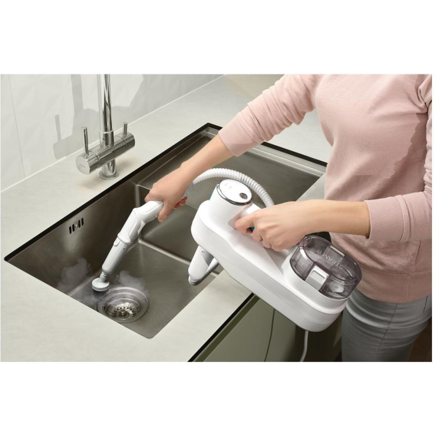 Sencor - Multifunktionaler Dampfmopp 2in1 1500W/230V IPX4 Weiß