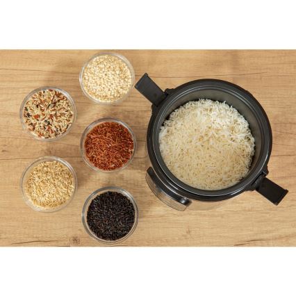 Sencor - Multifunktions-Reiskocher 350W/230V 0,6 l Edelstahl/schwarz