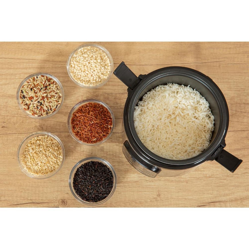 Sencor - Multifunktions-Reiskocher 350W/230V 0,6 l Edelstahl/schwarz
