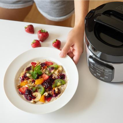 Sencor - Multifunktions-Reiskocher 350W/230V 0,6 l Edelstahl/schwarz