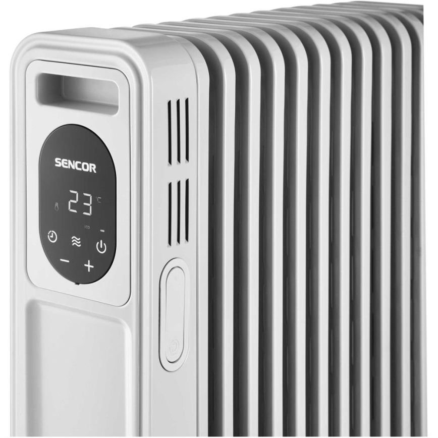 Sencor - Ölradiator mit 11 Rippen 1000/2300W/230V weiß + Fernbedienung