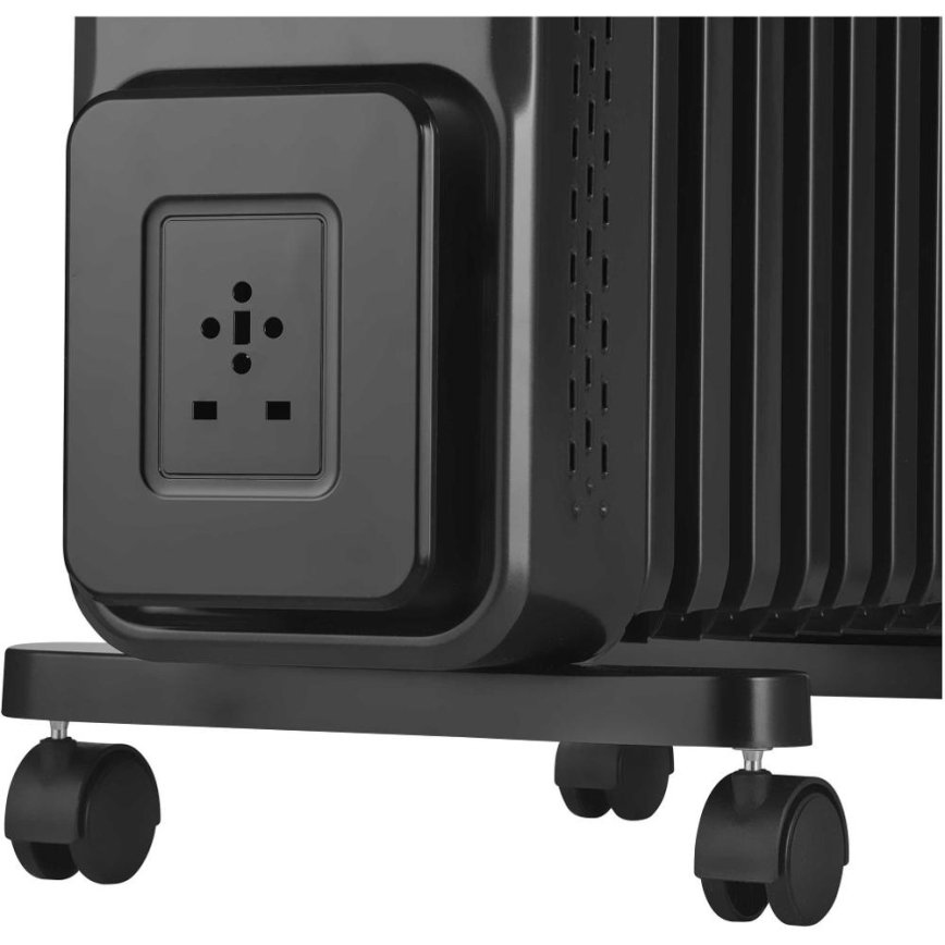 Sencor - Ölradiator mit 11 Rippen 1000/1200/2400W/230V Wi-Fi schwarz