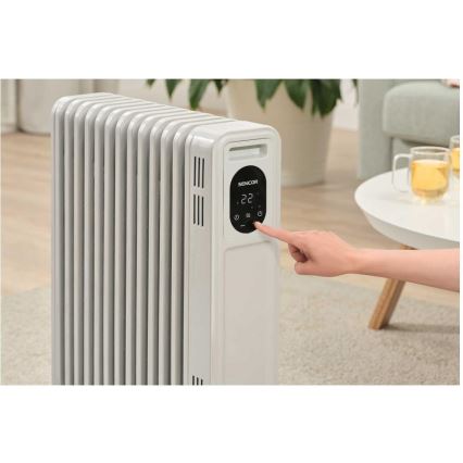 Sencor - Ölradiator mit 13 Rippen, 1.000–2.500 W / 230 V, weiß, inkl. Fernbedienung