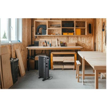 Sencor - Ölradiator mit 7 Rippen, 600/900/1500 W, 230 V, schwarz