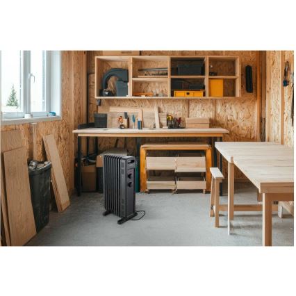 Sencor - Ölradiator mit 9 Rippen 800/1200/2000W/230V schwarz