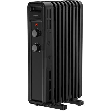 Sencor - Ölradiator mit 9 Rippen 800/1200/2000W/230V schwarz