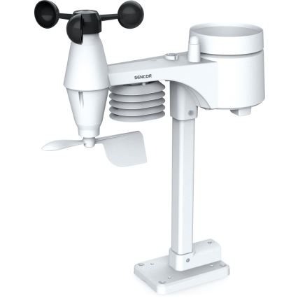 Sencor - Professionelle Wetterstation mit farbigem LCD-Display 1xCR2032 + 3xAA Wi-Fi