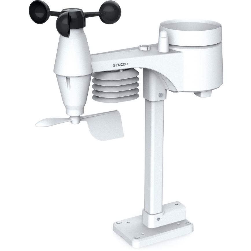 Sencor - Professionelle Wetterstation mit farbigem LCD-Display 1xCR2032 + 3xAA Wi-Fi