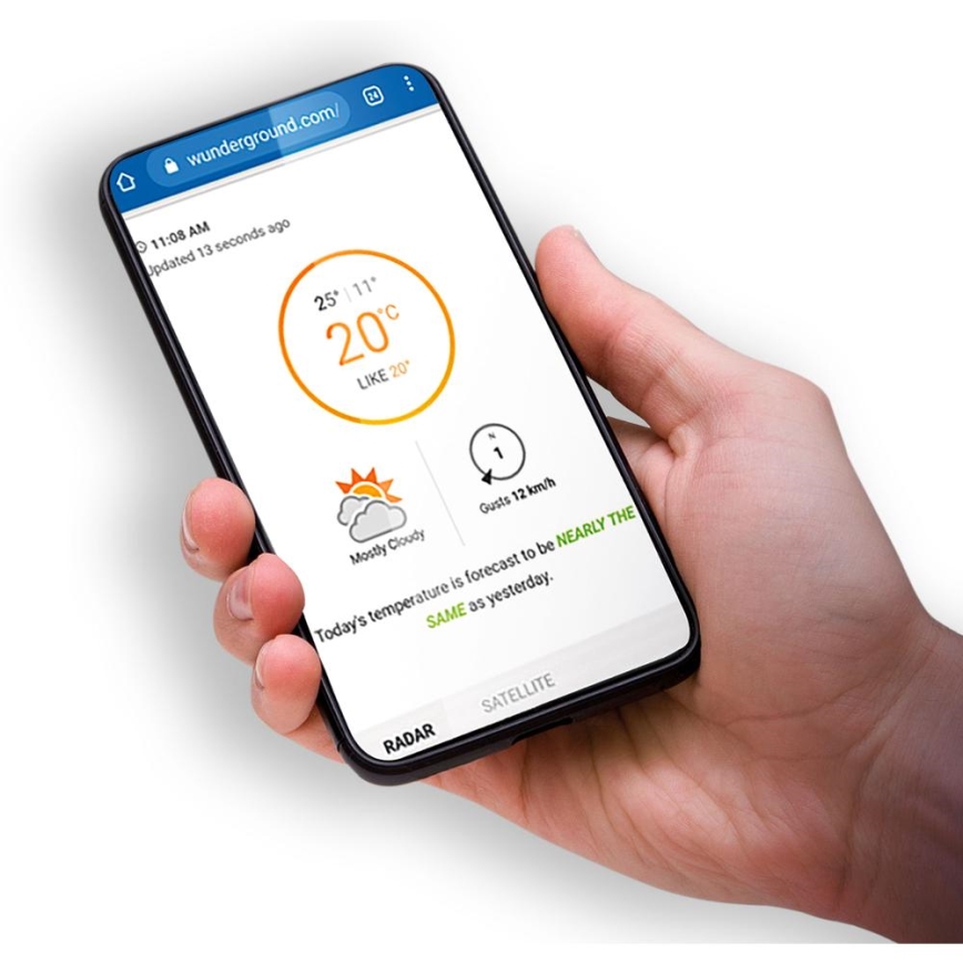 Sencor - Professionelle Wetterstation mit Farb-LCD-Display und Wecker 5V/1xCR2032 + 3xAA Wi-Fi