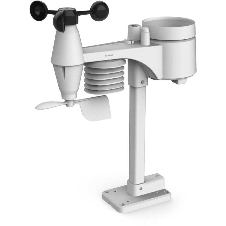 Sencor - Professionelle Wetterstation mit Farb-LCD-Display und Wecker 5V/1xCR2032 + 3xAA Wi-Fi