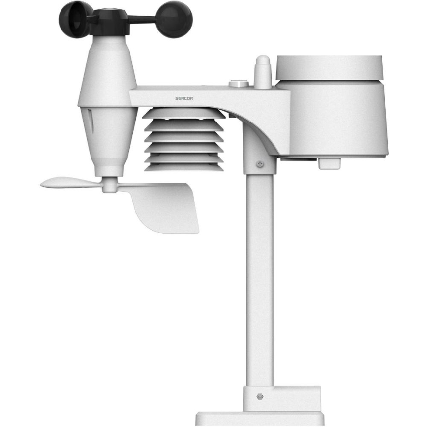 Sencor - Professionelle Wetterstation mit farbigem LCD-Display und Wecker 5V/3xAAA + 3xAA