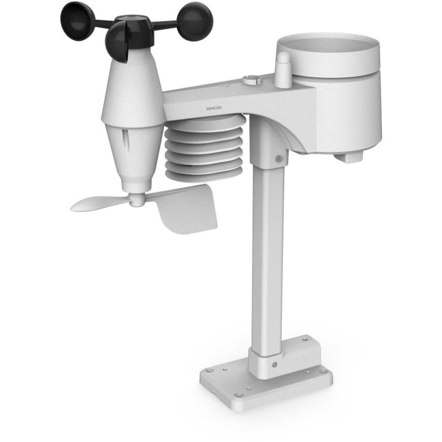 Sencor - Professionelle Wetterstation mit farbigem LCD-Display und Wecker 5V/3xAAA + 3xAA