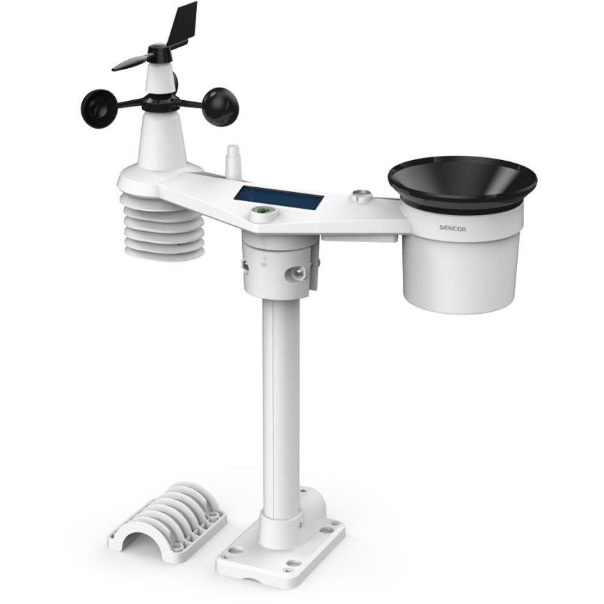 Sencor - Profi-Wetterstation mit Farb-LCD-Anzeige 1xCR2032 Wi-Fi Tuya