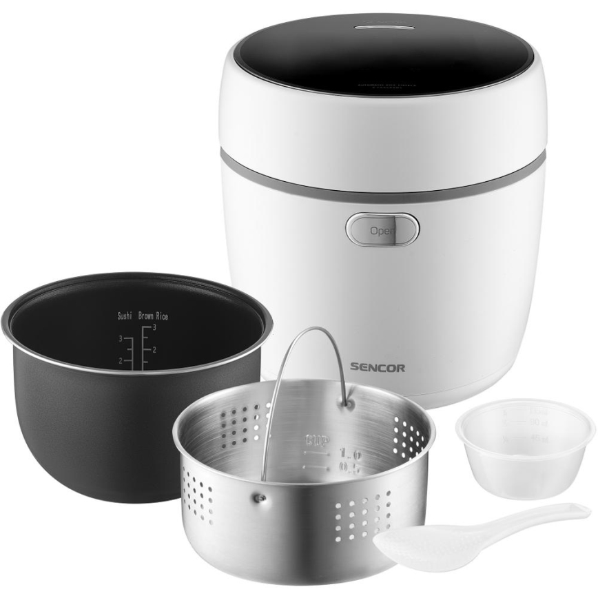 Sencor - Reiskocher 350 W/230 V 0,6 l weiß