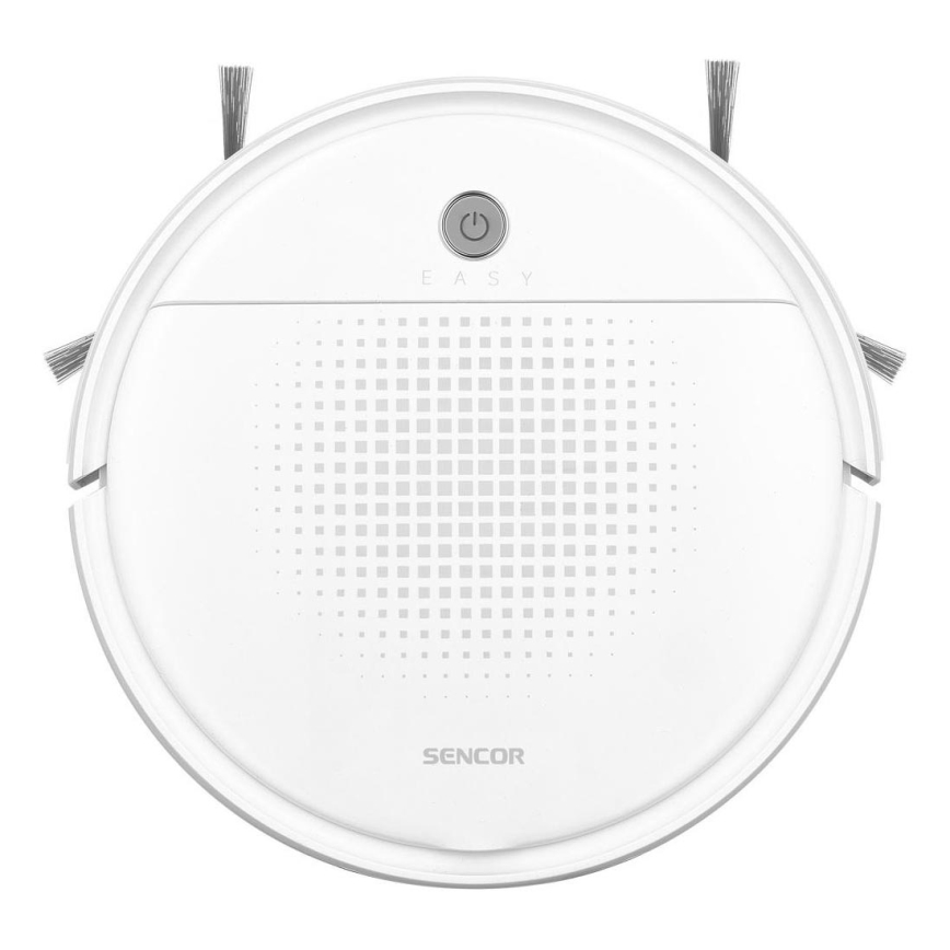Sencor - Roboter-Staubsauger mit Wischmopp 2in1 18W/1500 mAh weiß + Fernbedienung