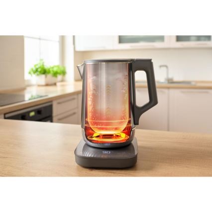 Sencor - Schnellkochender Wasserkocher mit Temperaturregelung 1,7 l 1800W/230V Edelstahl