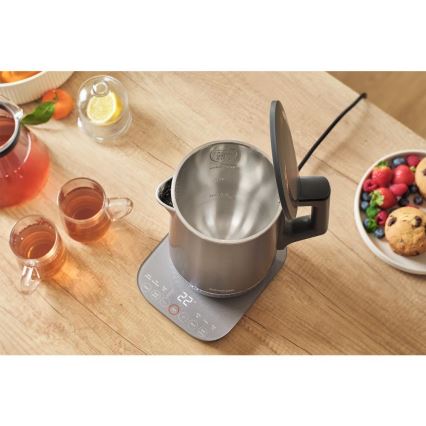 Sencor - Schnellkochender Wasserkocher mit Temperaturregelung 1,7 l 1800W/230V Edelstahl