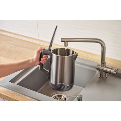 Sencor - Schnellkochender Wasserkocher mit Temperaturregelung 1,7 l 1800W/230V Edelstahl