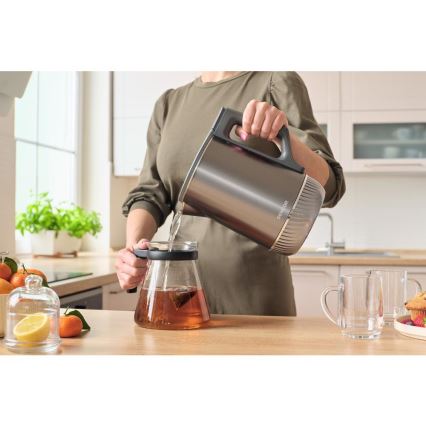 Sencor - Schnellkochender Wasserkocher mit Temperaturregelung 1,7 l 1800W/230V Edelstahl