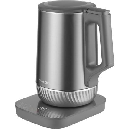 Sencor - Schnellkochender Wasserkocher mit Temperaturregelung 1,7 l 1800W/230V Edelstahl