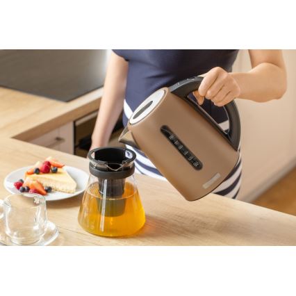 Sencor - Wasserkocher mit Temperaturregelung 1,7 l 2150W/230V braun