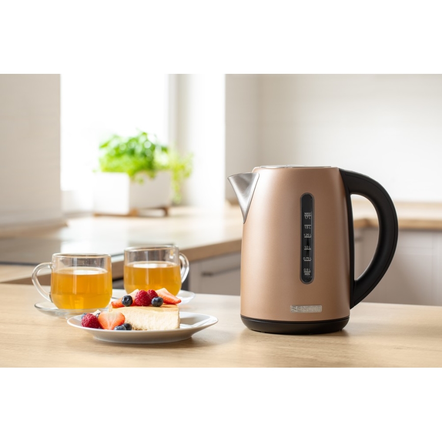 Sencor - Wasserkocher mit Temperaturregelung 1,7 l 2150W/230V braun