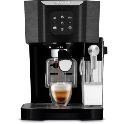 Sencor - Siebträgermaschine Espresso 1450 W/230 V schwarz/mattchrom
