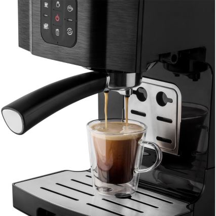 Sencor - Siebträgermaschine Espresso 1450 W/230 V schwarz/mattchrom