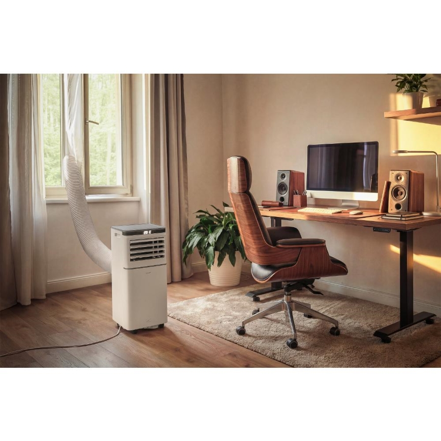 Sencor - Smart mobile Klimaanlage 3-in-1 inklusive vollständigem Zubehör 815 W/230 V 8000 BTU Wi-Fi weiß + Fernbedienung