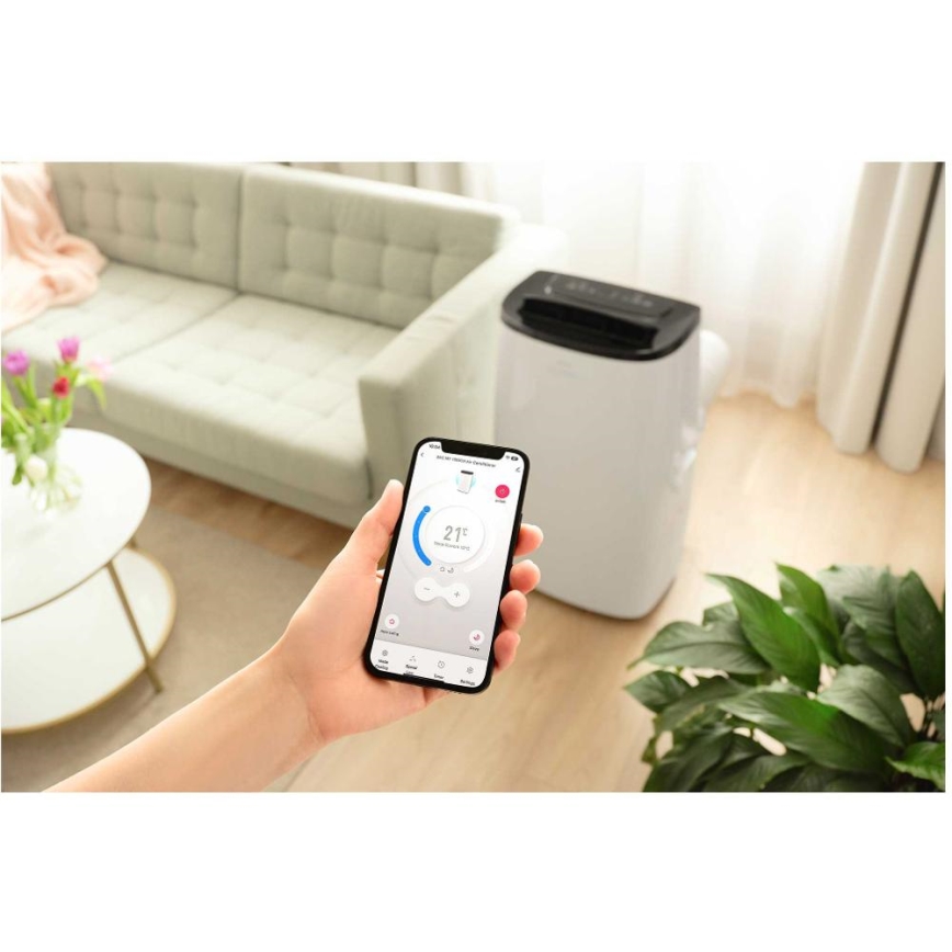 Sencor - Intelligente mobile Klimaanlage 4-in-1 mit komplettem Zubehör 1750W/230V 18000 BTU Wi-Fi weiß + Fernbedienung