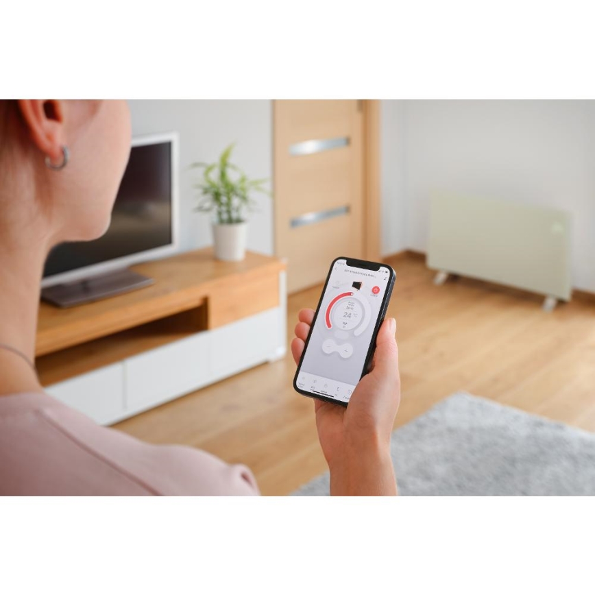 Sencor - Smarter elektrischer Direktheizer/Konvektor 1200/2400W/230V IP24 Wi-Fi weiß