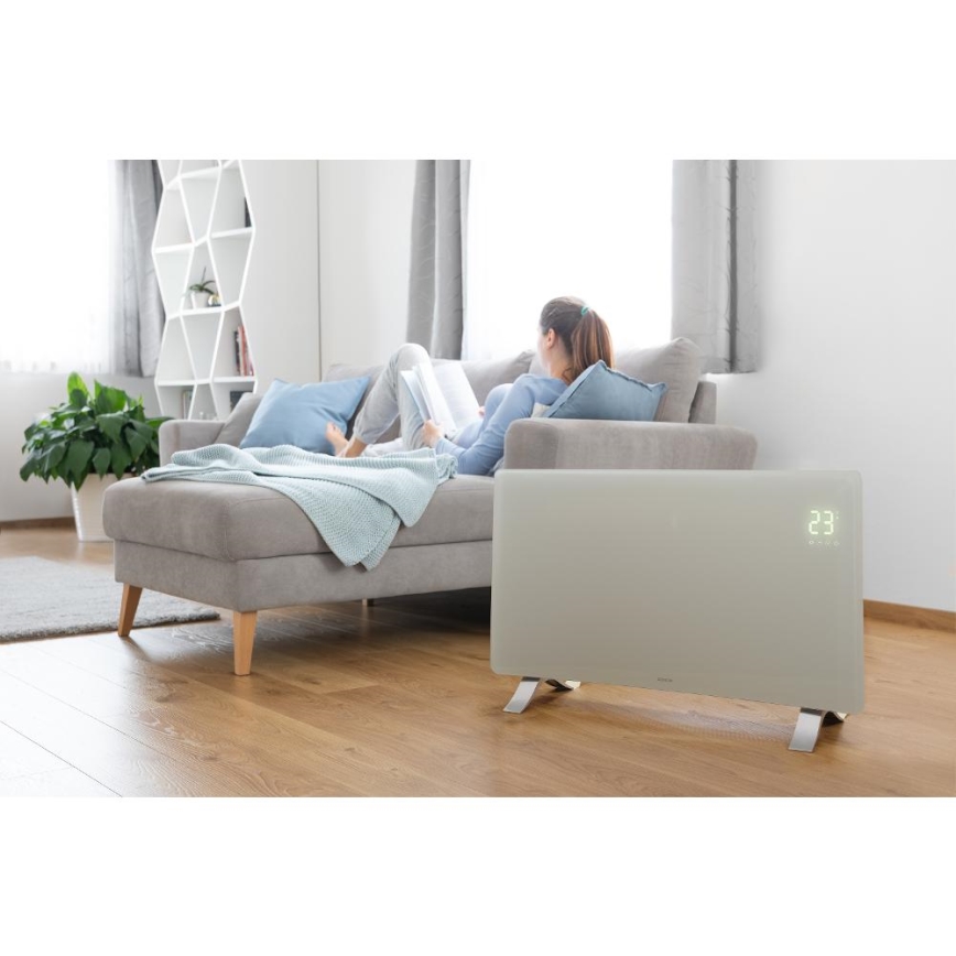 Sencor - Smarter elektrischer Direktheizer/Konvektor 1200/2400W/230V IP24 Wi-Fi weiß