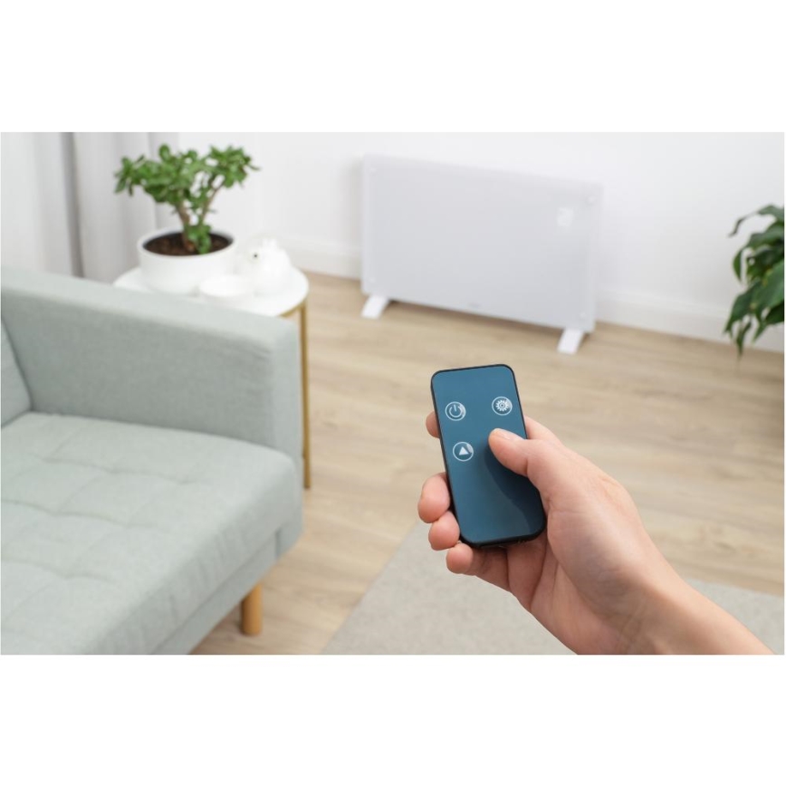 Sencor - Intelligenter elektrischer Direktheizer/Konvektor 2000W/230V IP24 WLAN weiß + Fernbedienung