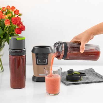 Sencor - Smoothie-Mixer mit Zubehör 800W/230V kupferfarben