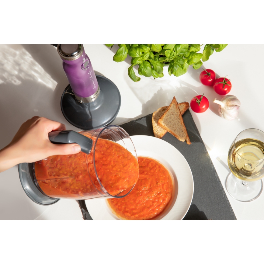 Sencor – Stabmixer 4in1 1200W/230V Edelstahl/Violett