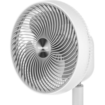 Sencor - Standventilator 3D UltraSilent 26W/230V weiß + Fernbedienung