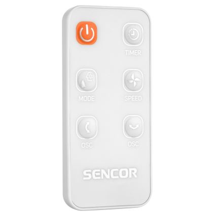 Sencor - Standventilator 3D UltraSilent 26W/230V weiß + Fernbedienung