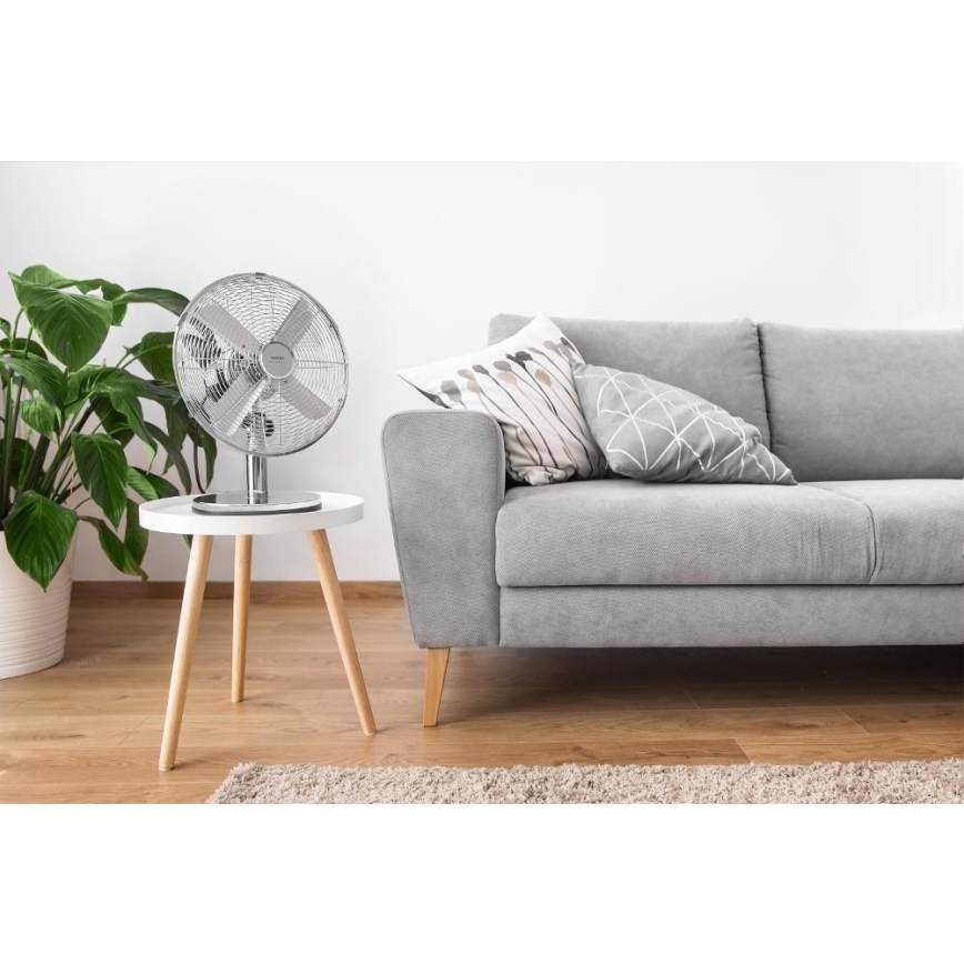 Sencor - Tischventilator 35W/230V, glänzender Chrom