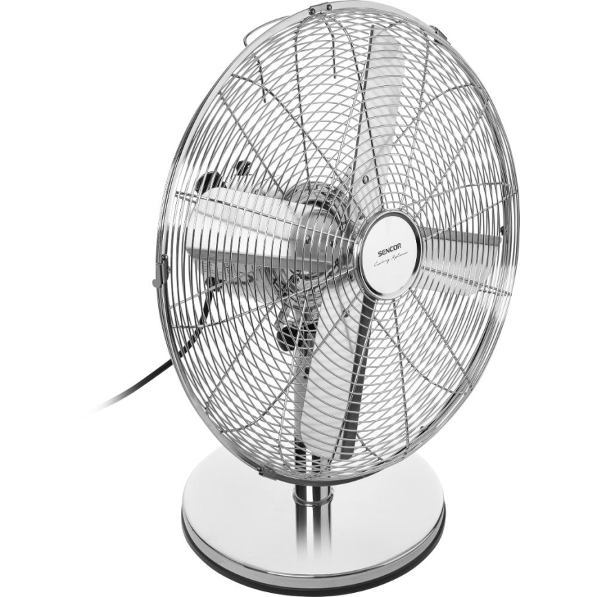 Sencor - Tischventilator 50 W/230 V, hochglänzender Chrom