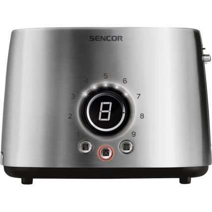 Sencor - Toaster für 2 Scheiben mit Brötchenaufsatz, 1000W/230V, silber
