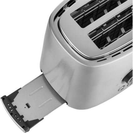 Sencor - Toaster für 2 Scheiben mit Brötchenaufsatz, 1000W/230V, silber